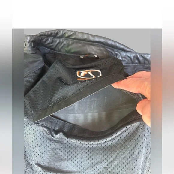 Fieldsheer Leather Motorcycle Jacket Mens 42 Black Armor Vented Riding - Picture 7 of 8